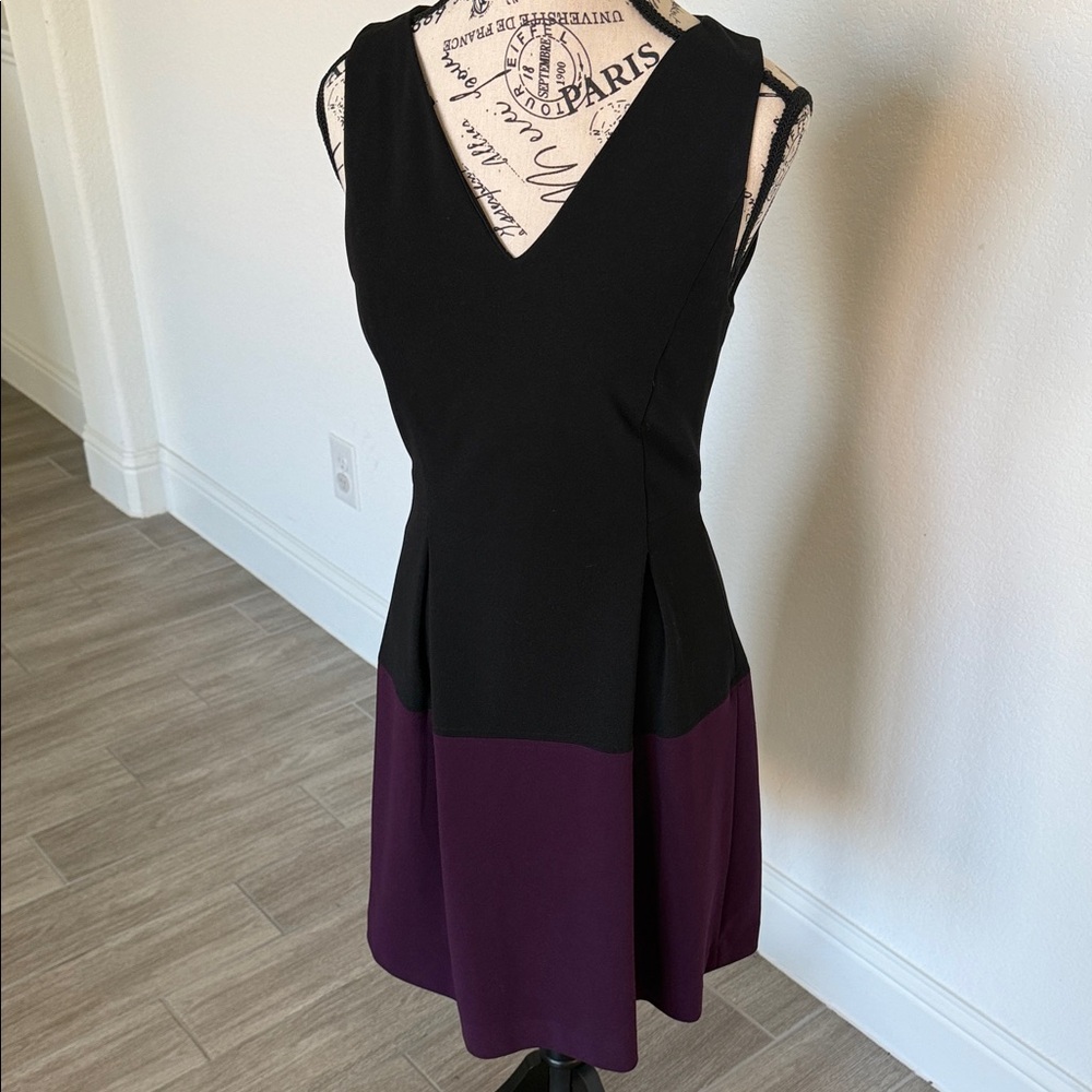 Tommy Hilfiger Black and Deep Purple Dress - NO SIZE TAG